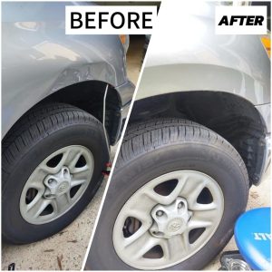 before and after by the Best mobile dent repair near