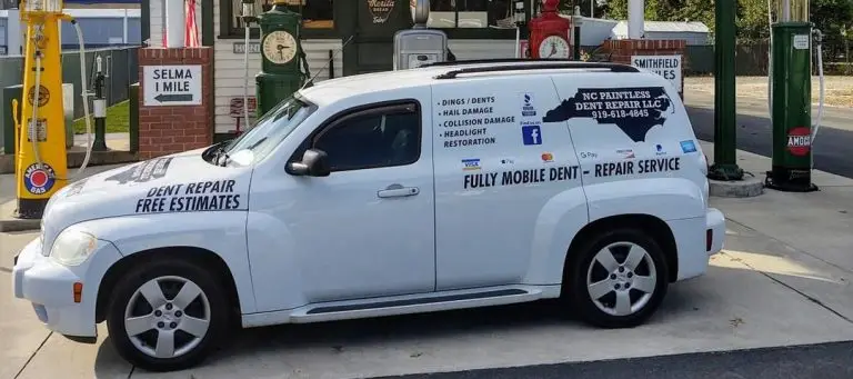 nc paintless dent repair van parked in raleigh north carolina